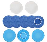 BODYA 10Pcs 9 to 10 Inches Car Orbital Buffer Polisher Pads Bonnets Microfibre Buffing Pads Covers