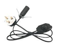BODYA 220V 1.5M Salt Lamp Replacement Cord Cable with Dimmer Control Switch with E14 Bulb Holder Black