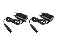 BODYA 2Pcs 15V Shaver Charger Cord Charging Cable Power Supply Adapter Fit for Philips Shaver HQ8505 HQ8500 HQ6425 HQ6426, Black