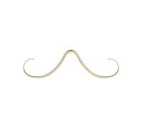 BodyAce 14G Nose Rings Mustache Septum Ring, Gold Over Black Christmas Nose Ring for Women Men, Stainless Steel Mustache Septum Piercing Jewelry [16G(1.2mm);Gold]
