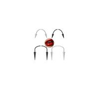 BodyAce 16G Vampire Fangs Smiley Piercing Jewelry Black Angel Fang Piercings Kit Long Spike Teeth Ring Gothic Lip Rings Face Halloween Jewelry [Mix]