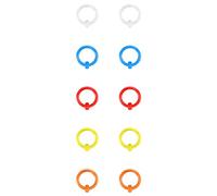 BodyAce Acrylic Segment Septum Rings, Multi Colors Circular PA Rings in 0G 2G 4G 6G 8G 12G, 5Pairs Captive Bead Rings CBR Body Piercing Jewellery Set [12G(2mm)]