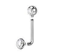BodyAce F136 Titanium Christina Piercings Barbell, 14G Internally Threaded Vertical Hood Belly Bars, L Bent VCH Ring Christina Barbells Navel Jewellery [White;Bar Length:12mm]