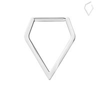 BodyAce F136 Titanium Nose Rings D Shaped Septum Ring Hoops 16G Cartilage Earrings Higned Segment Clicker for Conch Daith Tragus Helix Piercing Jewellery [A:10mm]