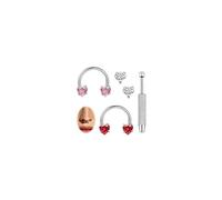 BodyAce G23 Titanium Septum Piercing Kits 16G Horseshoe Nose Rings Hoop 8mm/10mm Internally Threaded Cartilage Earrings for Rook, Tragus, Helix, Conch, Daith [B;Hoop:10mm]