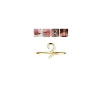 BodyAce Gold 925 Sterling Silver Bridge Piercing Jewellery 16G Niobium Spiral Rings for Lip Eyebrow Helix Cartilage Earrings Third Eye Nose Ring Hoops [A:16mm]