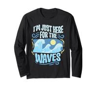 Bodyboarding Bodyboarder Just Here for The Waves Long Sleeve T-Shirt