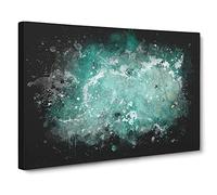 Bodyboarding In The Gold Coast Australia Paint Splash Canvas Print | Gallery Wrapped 30mm Frame Wall Art | 24x16 inches | Ready to Hang | Modern Seascape Picture | Living Room Bedroom Lounge Office