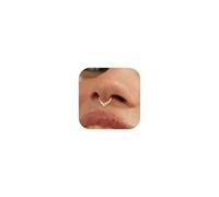BodyBonita 16G Teardrop Septum Rings - 316L Surgical Steel Hinged Nose Rings Septum Piercings Jewelry CZ Nose Hoop Daith Tragus Helix Rook Cartilage Piercing Jewelry for Women Men Gold 8mm 10mm, 16g