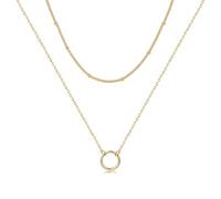 BodyBonita 2/3Pcs Layered Necklaces for Women, Dainty 16K Plated Gold Necklace Chain, Silver Boho Pendant Necklace Stack Set Adjustable Jewellery