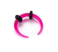 BodyBonita 2Pcs Septum Stretching Kit - 10G Acrylic Stretched Septum Pincher Taper Rings C Shape Ear Gauge Nose Cartilage Piercing Jewelry for Women Men 12mm Magenta