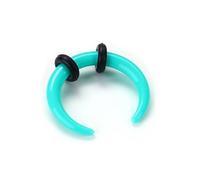 BodyBonita 2Pcs Septum Stretching Kit - 12G Acrylic Stretched Septum Pincher Taper Rings C Shape Ear Gauge Nose Cartilage Piercing Jewelry for Women Men 12mm Light Blue