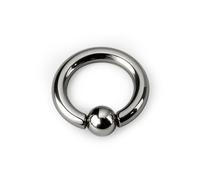 BodyBonita G23 Titanium Septum Rings PA 00/0/2/4/6/8/10/12G Captive Bead Spring Action CBR Monster Screwball for Men Women Ear Weights for Stretched Ear Piercing Body Jewelry 10/12/16mm Silver Black