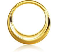 BodyBonita Gold Septum Piercing Jewellry 16G - 316L Stainless Steel Nose Ring Hoop for Men Women Septum Ring 10 mm Orbit