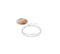BodyBonita Layered Initial Bracelets for Women Delicate Letter V Sterling Silver Round Pendant Adjustable Bead Ladies Bracelet Jewellery