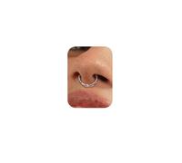 BodyBonita Septum Rings 16G - 316L Stainless Steel Nose Rings Hoops for Women Septum Piercing Jewelry 8mm 10mm, 8mm-Silver, Stainless Steel, no gemstone
