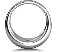 BodyBonita Silver Septum Piercing Jewellry 16G - 316L Stainless Steel Nose Ring Hoop for Men Women Septum Ring 10 mm Orbit