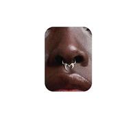 BodyBonita Spike 16G Silver Septum Rings - 316L Stainless Steel Nose Rings Hoops for Women Men Helix Piercing Jewellery Tragus Daith Conch Cartilage Hoop Earring 8 mm Style Two