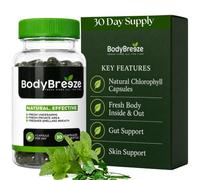 BodyBreeze Internal Deodorant Supplement | Natural Chlorophyll 30 Capsules for Body Odor Control, Gut Health, and Fresh Breath | Vegan, Detox Support & Skin Health | Odor Eliminator for Men & Women