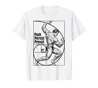 Bodybuilder Gym Geometry Fibonacci Spiral Bodybuilding Value Graphic T-Shirt, Men, White, S