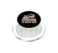 Bodybuilder Too Much Testosterone No Hair Gym Workout PopSockets PopGrip for MagSafe