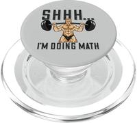 Bodybuilding Barbell Saying Shh Im Doing Math Weight Lifting PopSockets PopGrip for MagSafe