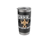 Bodybuilding Barbell Saying Shh Im Doing Math Weight Lifting Stainless Steel Insulated Tumbler