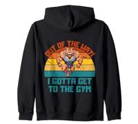 Bodybuilding Cat Weight Lifting Zip Hoodie