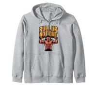 Bodybuilding Pull Up Not Out Workout for Personal Trainer Zip Hoodie