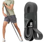 Bodybuilding Resistance Bands - Functional Cross Training Routine Accessory | Elastic, 208 x 2.4 x 0.45 cm, 25 kg, Black, Advanced Level, Men, Women, Buttocks Strengthening, A