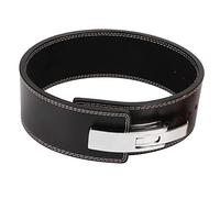 Bodybuilding Squat Belt, Leather Waist Support Training Strength Belt, Sports Protective Gear for Deadlift Pull Up Rowing Squat Weightlifting, Real Leather Fitness Belt with Multi (Black)