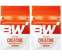 Bodybuilding Warehouse, Pure Creatine Monohydrate Tablets (1000mg) -90 Tabs (Pack of 2)