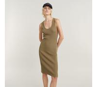 G-star Bodycon Ribbed Sleeveless Dress Brown L Woman