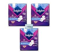 Bodyform Cour-V Ultra Night Sanitary Towels Wings 10597, 8'S (Pack of 3)