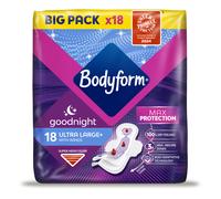 Bodyform Cour-V Ultra Night Sanitary Towels Wings 18 Pack