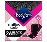 Bodyform Dailies Black Normal Panty Liners 26 pack