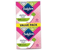 Bodyform Dailies So Slim 48 Pantyliners (2 x 24) Ultra Thin Individually Wrapped Liners for Daily Freshness and Comfort