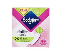 Bodyform Dailies Style So Slim Liners 26 Pk