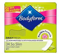 Bodyform Light Liners So Slim Single Wrapped 34 per pack (PACK OF 4)
