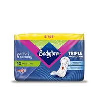 BODYFORM Maxi Long Sanitary Towels £1.49 10'S (0% VAT), (Pack of 1)