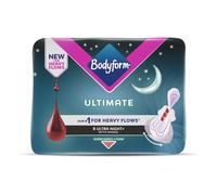 Bodyform Ultimate Ultra Night Sanitary Towels Wings 8 Pack