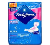 Bodyform Goodnight Ultra Towels 10 Per Pack Case of 6
