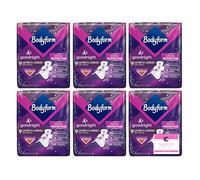 Bodyform Ultra Goodnight Extra Large Sanitary Pads with Wings, 6 Packs x 9 Pads, Night Protection Multipack