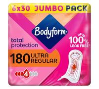 Bodyform Ultra Normal Sanitary Towels, 180 (30 X 6 Packs) Period Pads