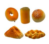 Bodygenix 5 PCS Squishy Toys Bread Buns Set - Kawaii Stress Relief Squeeze Fidget, Slow-Rising PU Foam Sensory Toy for Kids & Adults, Party Bag Fillers & Anxiety Relief