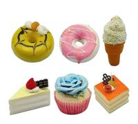 Bodygenix 6 PCS Dessert Squishies Toy Set - Slow Rising Soft PU Foam Donuts, Cakes & Ice Creams - Fun Kawaii Fidget Toys for Kids & Adults, Set for Birthdays, Christmas & Party Bags