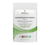 Bodygenix Magnesium Glycinate 3-in-1 Complex Capsules - 1800mg Magnesium Complex Bisglycinate, Citrate & Malate Natural Supplement - 90 Caps 3 Month Supply