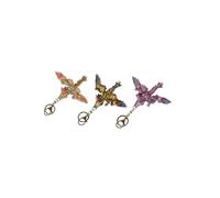 Bodygenix Printed Flying Keychain - Unique Designs Eye-Catching Lightweight & Durable 3D Dragon Figures Key Chains for Car Keys, Backpack, Handbag - Pack of 3 Colour