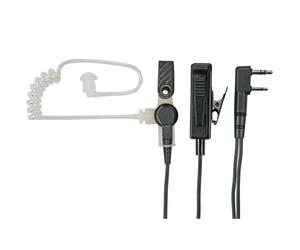 Bodyguard Kit KHS-8BL with Kenwood Microphone Clip-on microphone with transparent Security Headset with PTT for Kenwood 2 pins radios