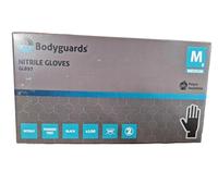 Bodyguard Men's Gl8972 Nitrile Disposable Gloves, Black, M Pack of 100 UK